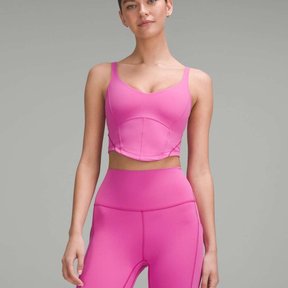 NWT Lululemon Align Corset Tank Top  A/B Cup Pow Pink Tone Size 2